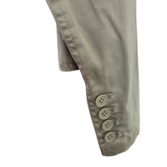 Talbots Size 6 Petite Womens Tan Stretch Cotton Jacket Button Closure & Pockets - Picture 2 of 5